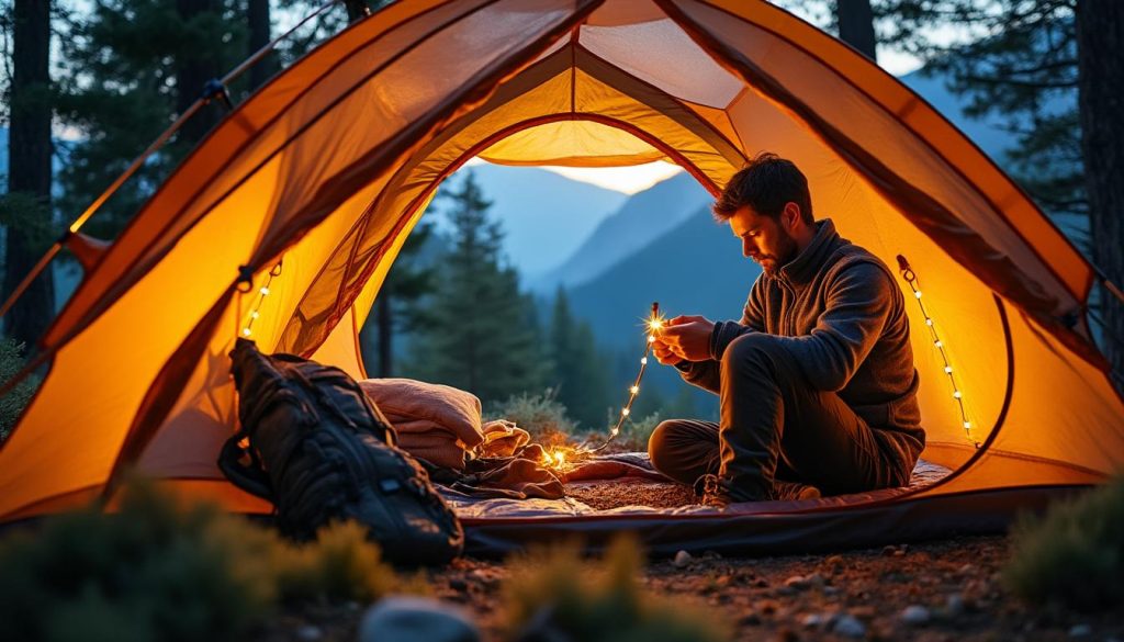 découvrez comment installer un éclairage pratique et efficace dans votre tente de randonnée pour améliorer votre confort nocturne. suivez nos astuces et conseils pour choisir le meilleur système d'éclairage et profiter pleinement de vos aventures en plein air.