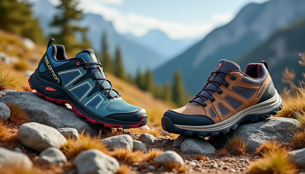 découvrez notre comparatif salomon vs merrell pour choisir les chaussures idéales pour vos treks. confort, performance et durabilité au rendez-vous pour vos aventures en pleine nature.